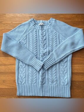 🪻Old Navy light blue cotton cable knit sweater. Size S.